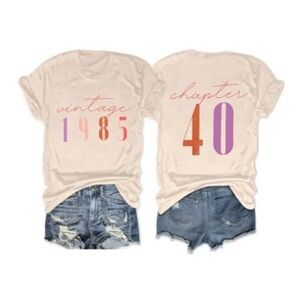 Vintage 1985 Chapter 40 Graphic Tee Apricot XL New